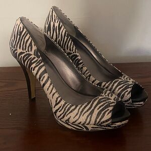 Nine West Zebra high heels.  Size 8
